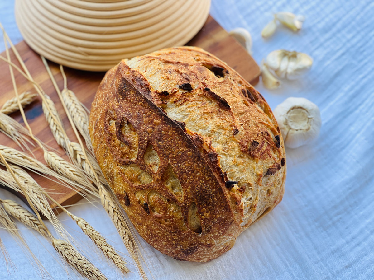 Garlic & Parmesan Sourdough Bread