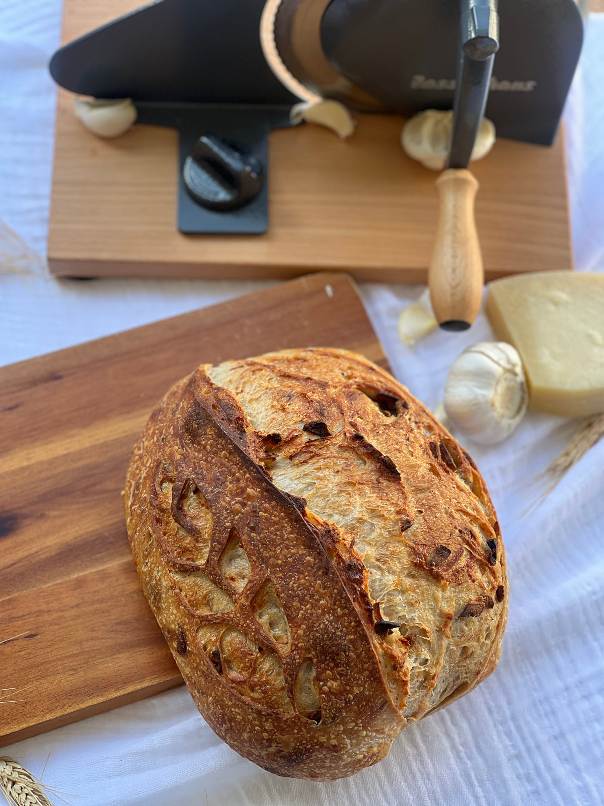 Garlic & Parmesan Sourdough Bread