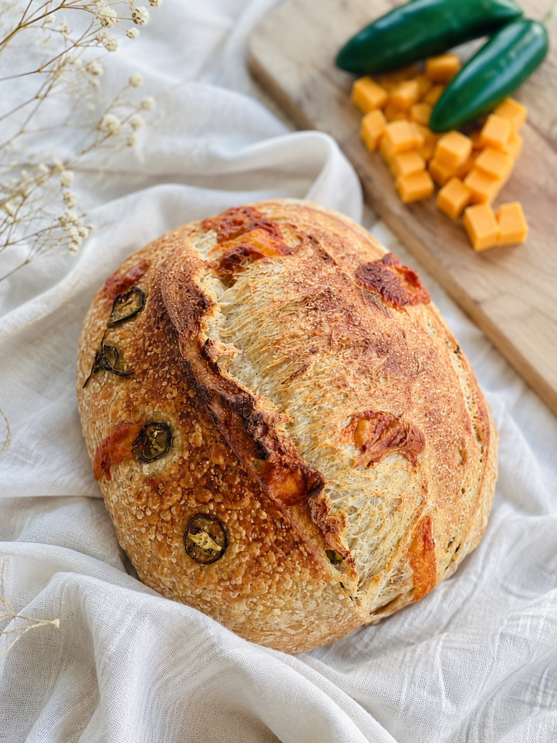 Jalapeño & Cheddar Cheese Sourdough bread
