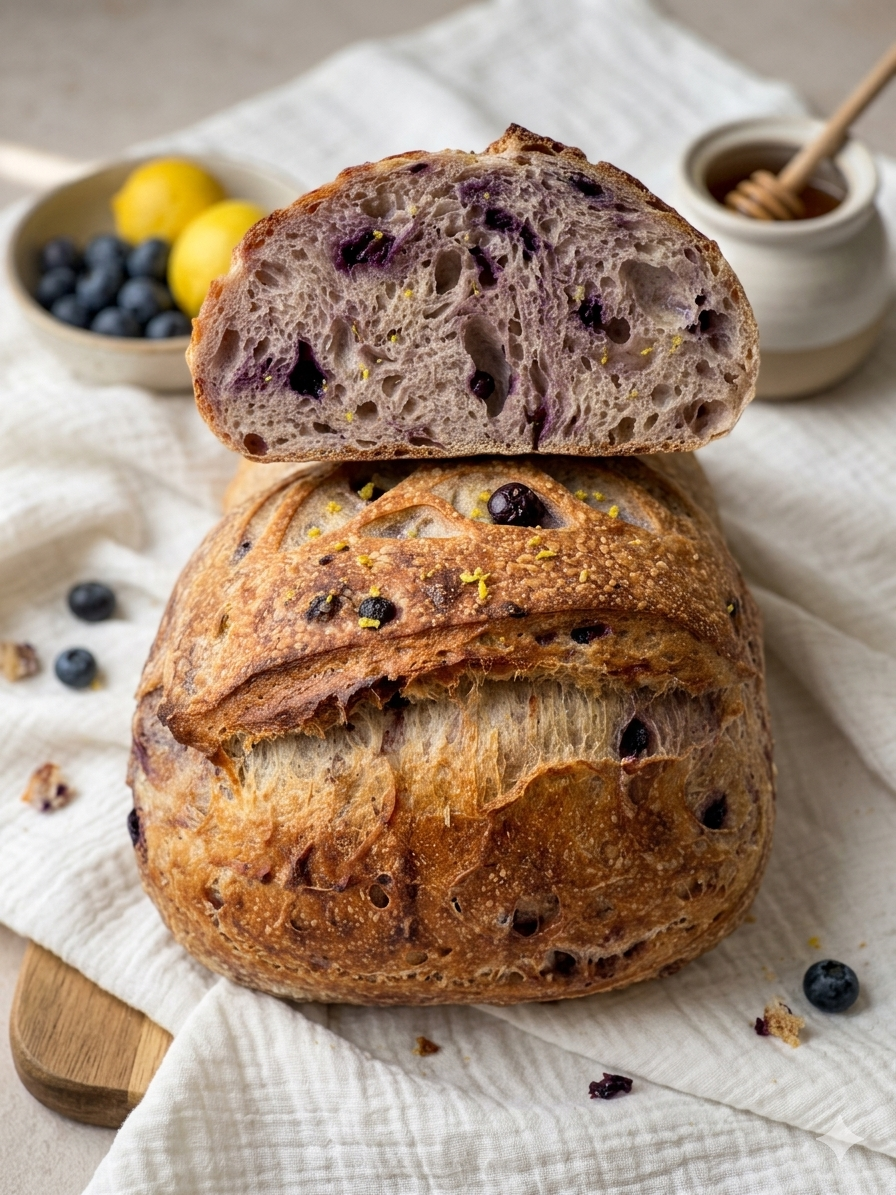Lemon & Blueberry Sourdough Bread