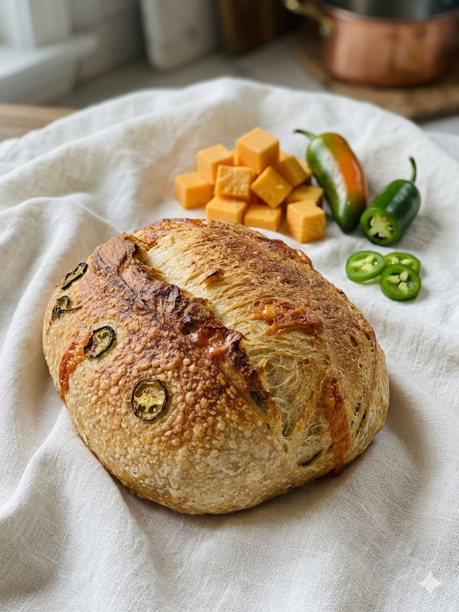 Jalapeño & Cheddar Cheese Sourdough bread